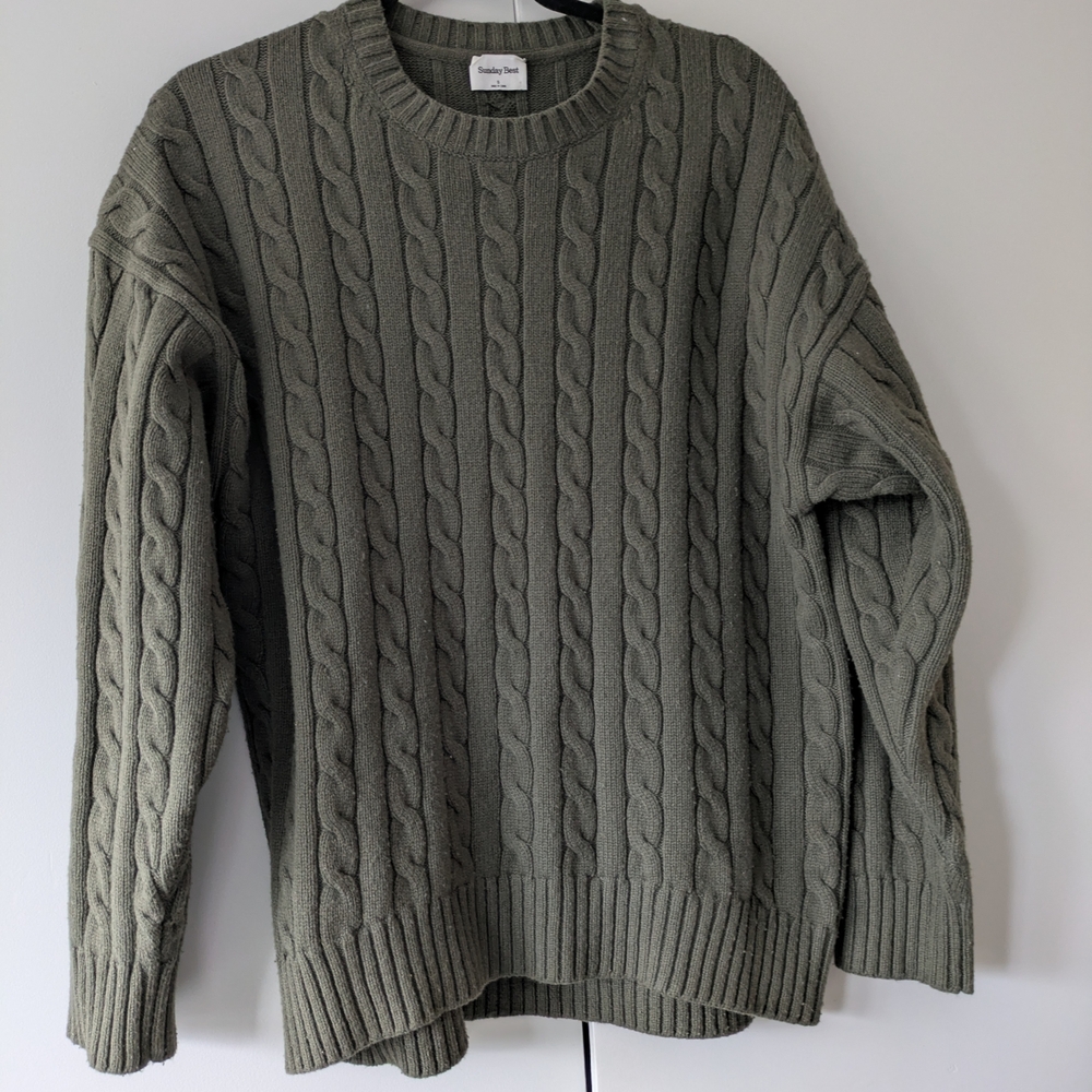 Aritzia Peggy Crewneck Sweater - Sage Green